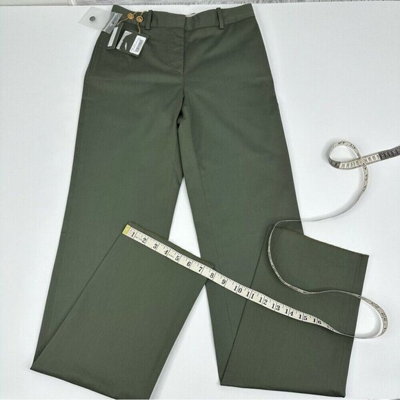 Loro Piana Women’s NWT Green Philadelphia Straight Leg Trouser‎ EU40/US4/W28/L35 - Picture 13 of 14